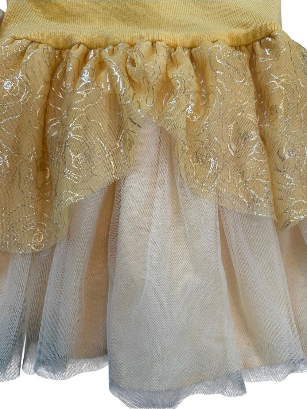 Girls 5T Disney Princess Belle Beauty & The Beast Cosplay dress EUC